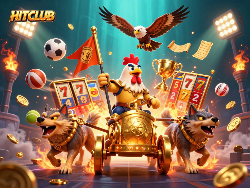 Experience the lively HITCLUB scene with dynamic slot games and action-packed sports elements.