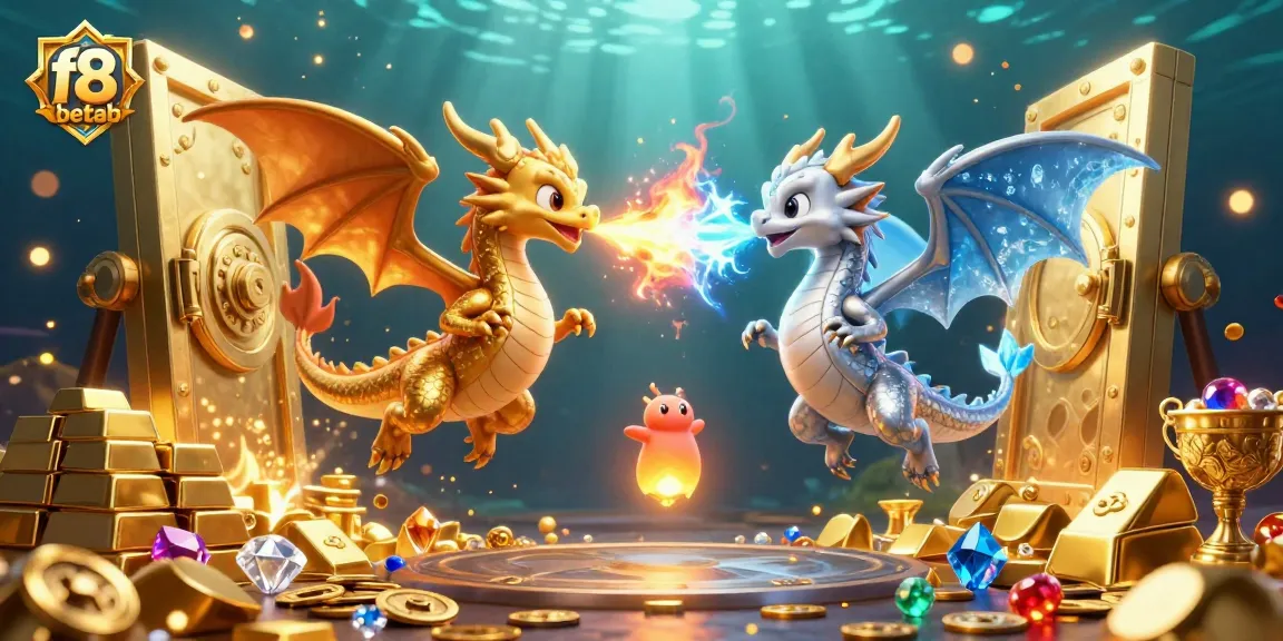Engage with f8betab's vibrant casino adventure featuring dragons, gold treasures, and dynamic gaming elements.