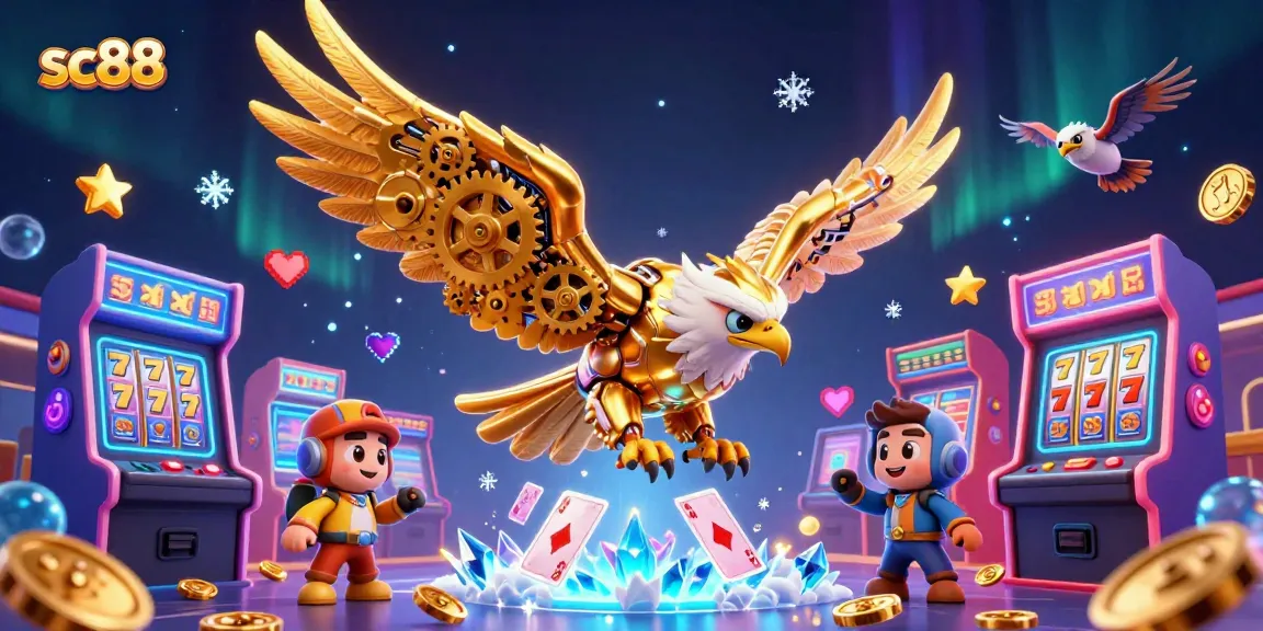 Experience sc88's thrilling casino adventure with vivid 3D characters amidst dynamic gaming elements.