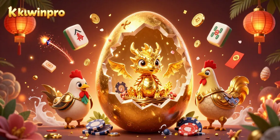 Experience winning moments at kuwinpro with a golden dragon revealing fortune on poker chips amidst vibrant casino elements.