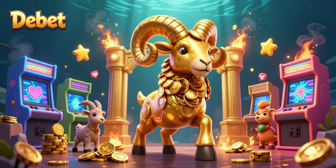 Engage in thrilling games with Debet at the center of a vibrant 3D casino scene full of excitement.