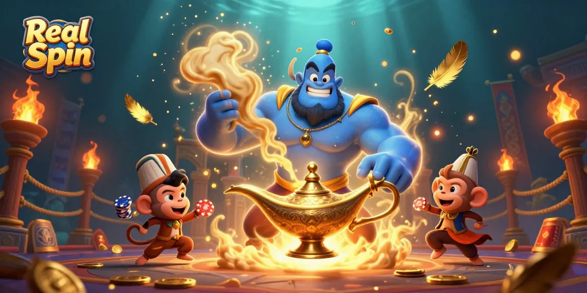 Real Spin biedt een spannende ervaring met de betoverende genie en avontuurlijke elementen van het casino.