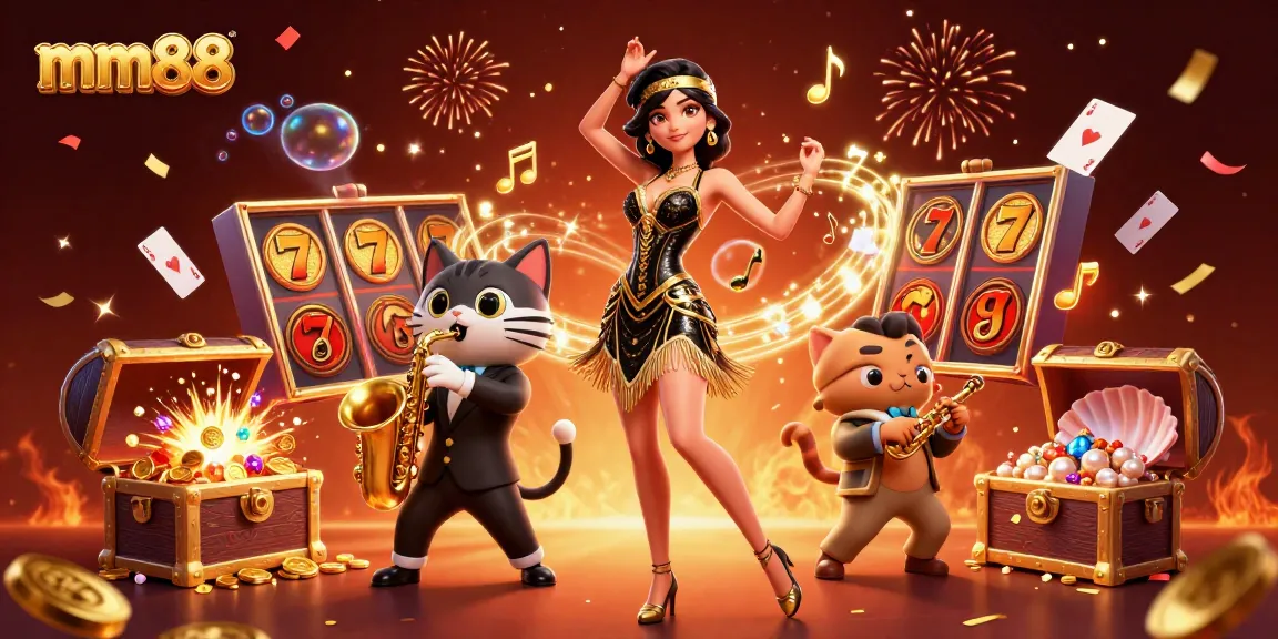 Experience thrilling gameplay at mm88 with a vibrant casino scene filled with luck and excitement.