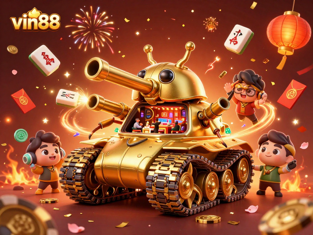 Spin the reels and win big at vin88's vibrant casino with dynamic elements and celebrations!