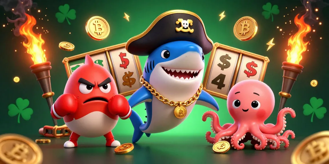 Join the fun at fabet. com with a colorful 3D illustration of casino characters and coins!
