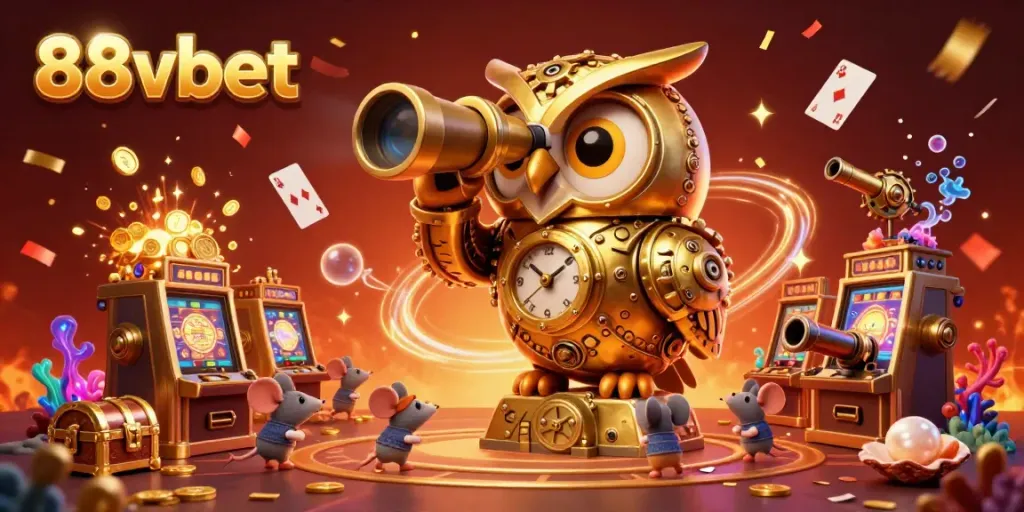 Experience thrilling gameplay at 88vbet with cartoon characters in a dynamic casino setting.