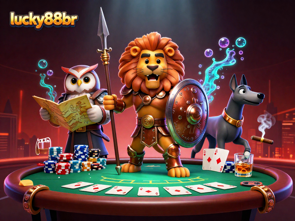 Experience high-stakes action at lucky88br with a captivating poker scene featuring dynamic characters.