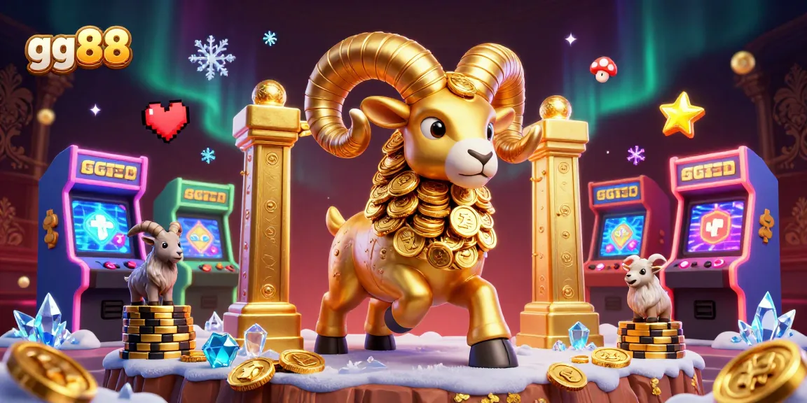 Engage with the excitement of gg88 casino games featuring a dynamic 3D golden ram and arcade elements.