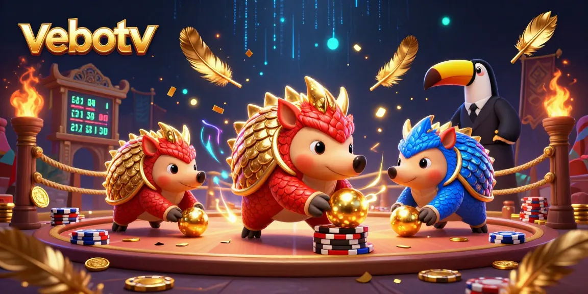 Experience thrilling betting action with vebotv as rival pangolins compete in vibrant casino flair.
