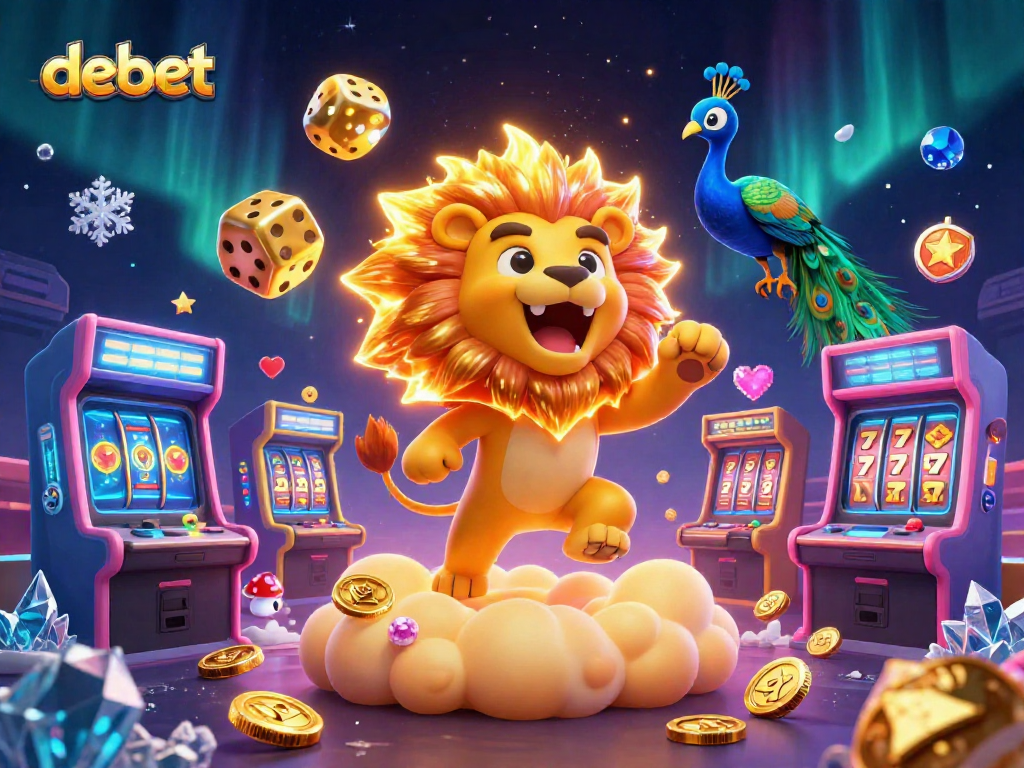 Engage in thrilling casino adventures with debet, featuring vibrant 3D characters and scenes.