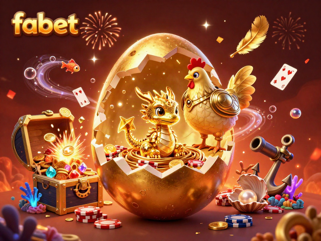 Experience the thrill of fabet with a golden dragon revealing wealth in a vibrant casino scene.