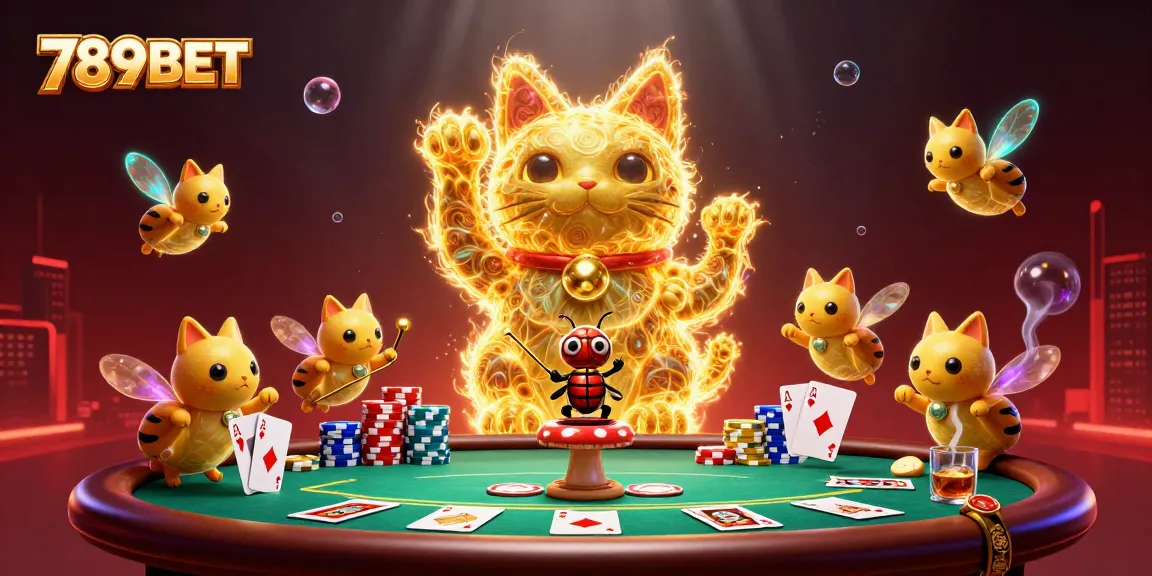 Experience the excitement of 789BET with a vibrant casino-themed 3D illustration featuring lively characters.