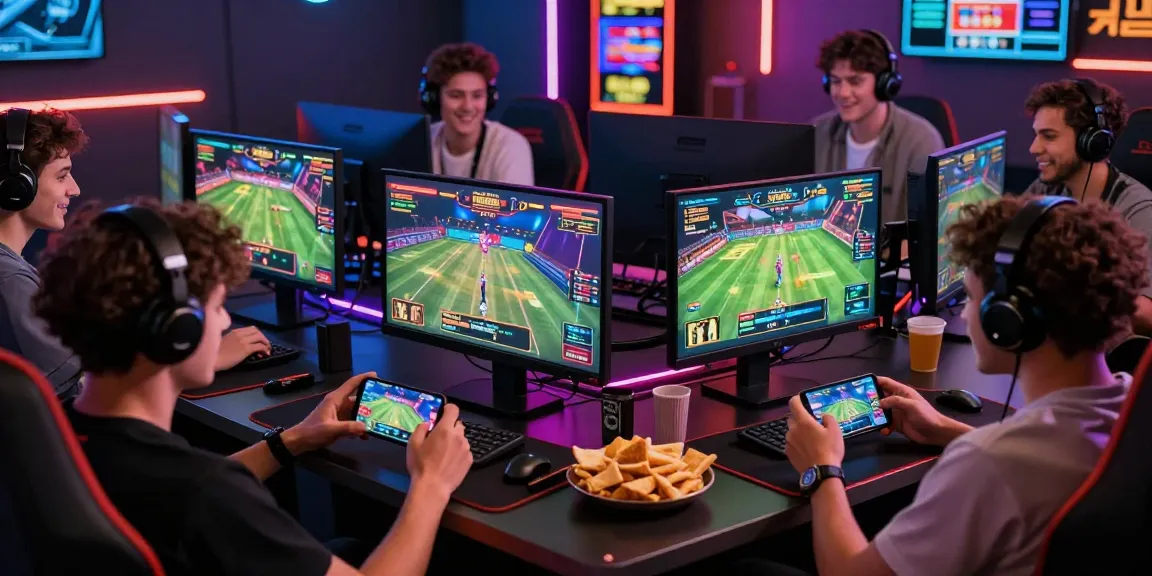 Pengguna TISU4D aktif bermain game online dengan suasana ceria dan peralatan modern.