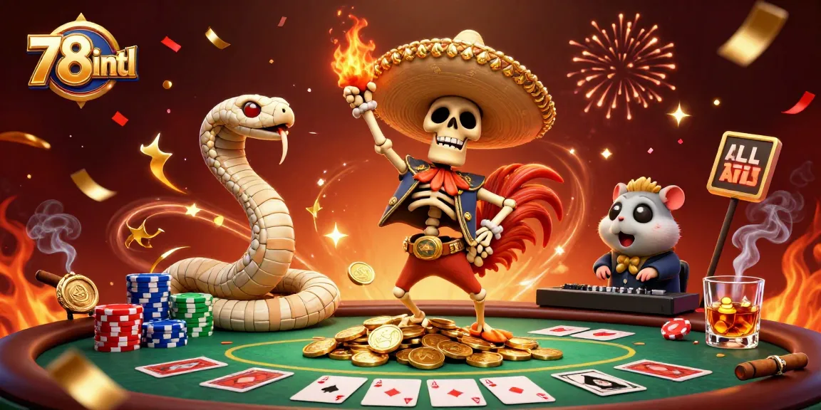 Engage with exciting wins at 78wintl featuring a vibrant 3D celebration of gaming elements.