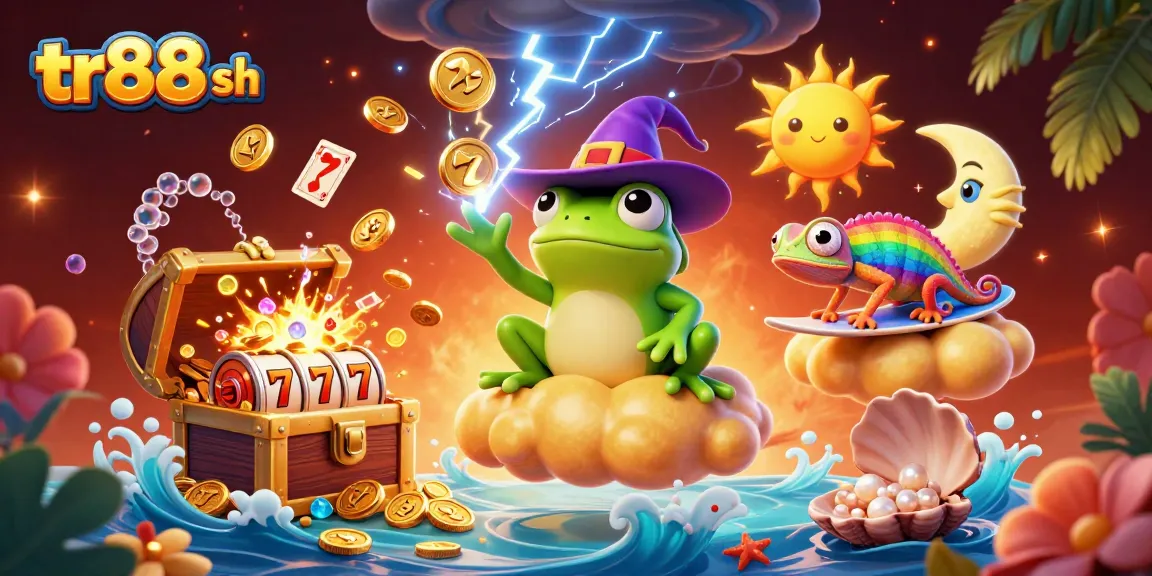 Experience thrilling gaming adventures with tr88 sh as golden coins rain down in a vibrant casino scene.