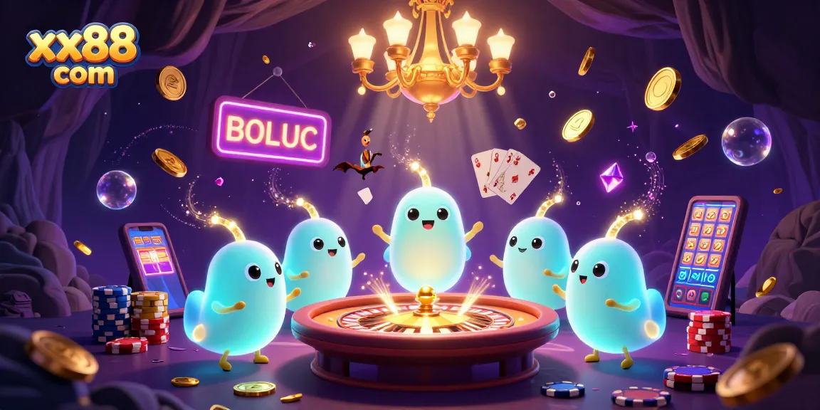 Experience thrilling action at xx88 com with vibrant casino gameplay and glowing characters.