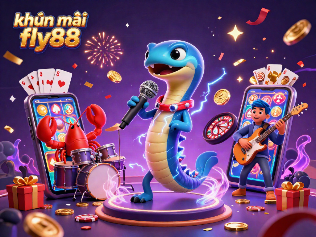 Experience the excitement of khuyến mãi fly88 at an underwater casino with vibrant characters and gaming elements.