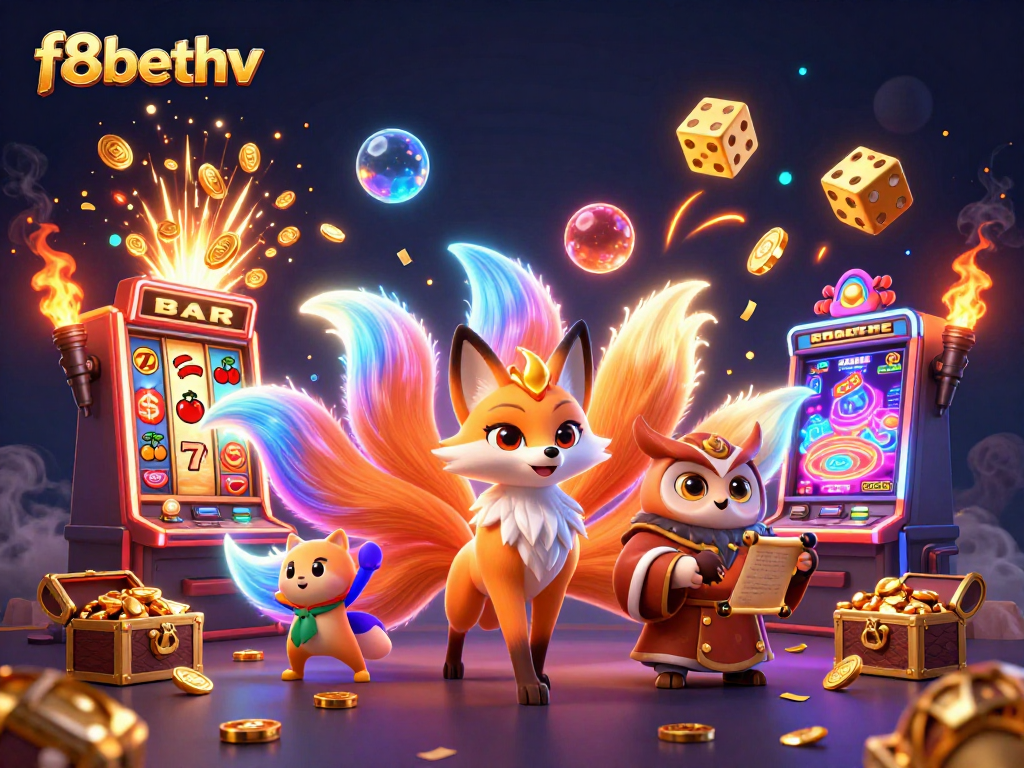 Engage with thrilling wins on f8bethv: a dynamic 3D casino scene featuring vibrant characters and game elements.