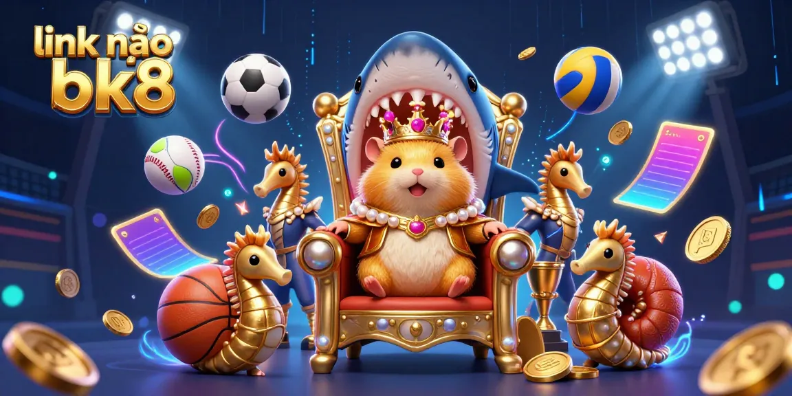 Experience vibrant sports betting action with link vào bk8 through a dynamic 3D illustration.