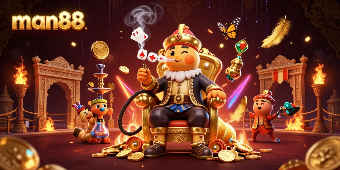 Experience thrilling casino action at man88 with vibrant 3D artwork showcasing dynamic gaming elements.