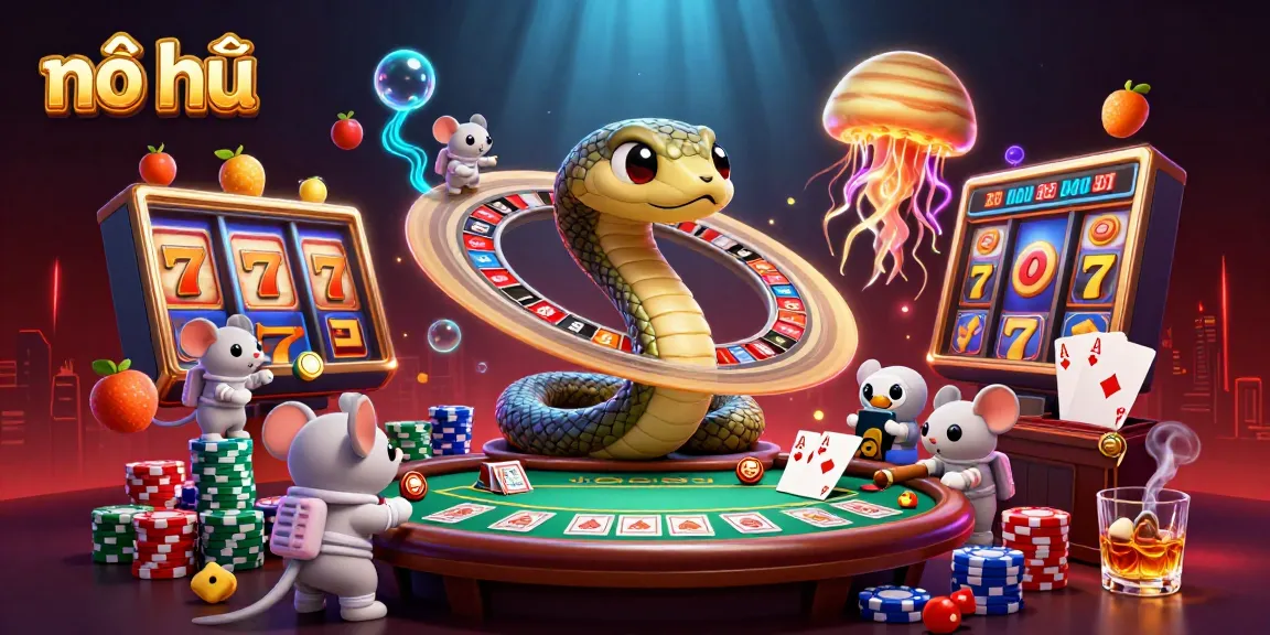 Experience an exciting nổ hũ gaming adventure with lively characters and vibrant casino elements.