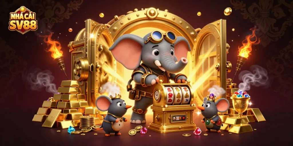 Experience exhilarating gaming with NHÀ CÁI SV88's vibrant casino atmosphere, featuring lavish treasures and exciting gameplay.