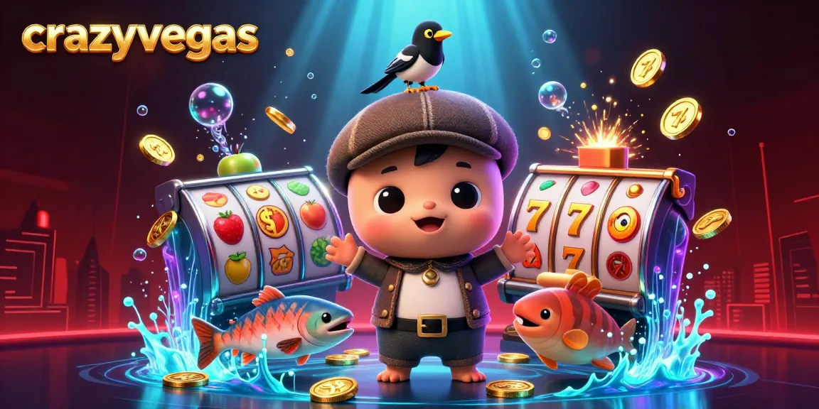 Spin big at crazyvegas with a fun-filled underwater casino scene featuring Nessie and a playful magpie.
