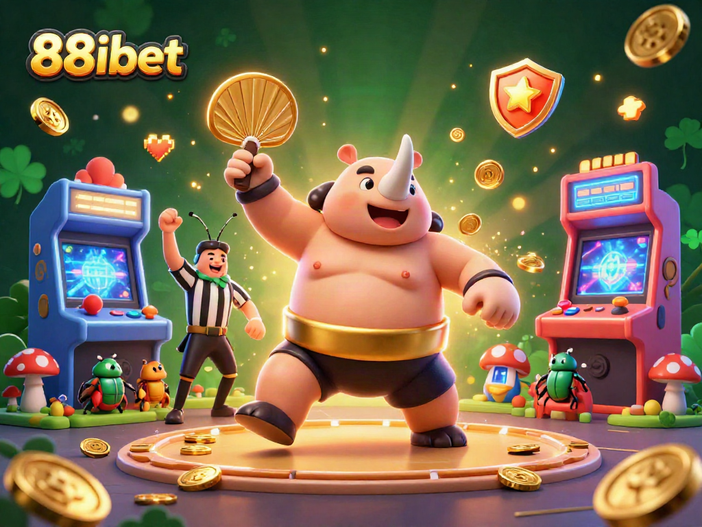 Experience the thrill of 88ibet with animated characters in a vibrant casino scene filled with excitement.