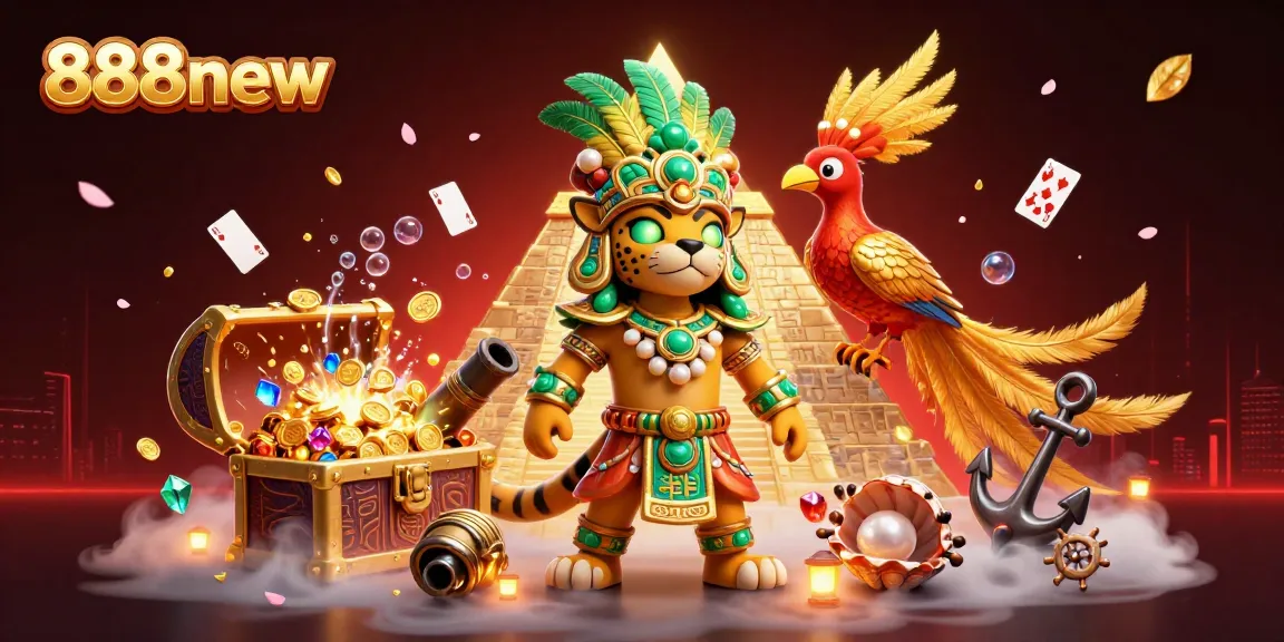Win big at 888new with the thrilling underwater treasure chest and vibrant gaming elements.