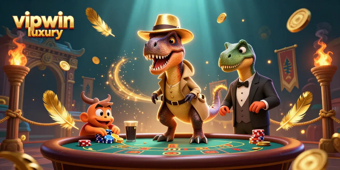 Experience thrilling blackjack action with vipwin luxury characters in a dynamic casino scene.