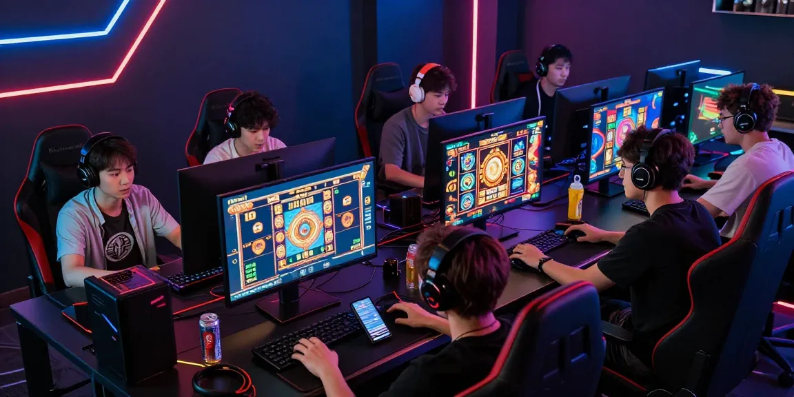Pengalaman bermain slot tahun4d dengan pemain terlibat di ruang permainan modern.
