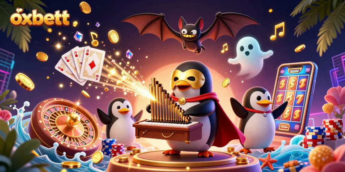 Experience thrilling gameplay action with oxbett's engaging casino 3D illustration showcasing vibrant characters.