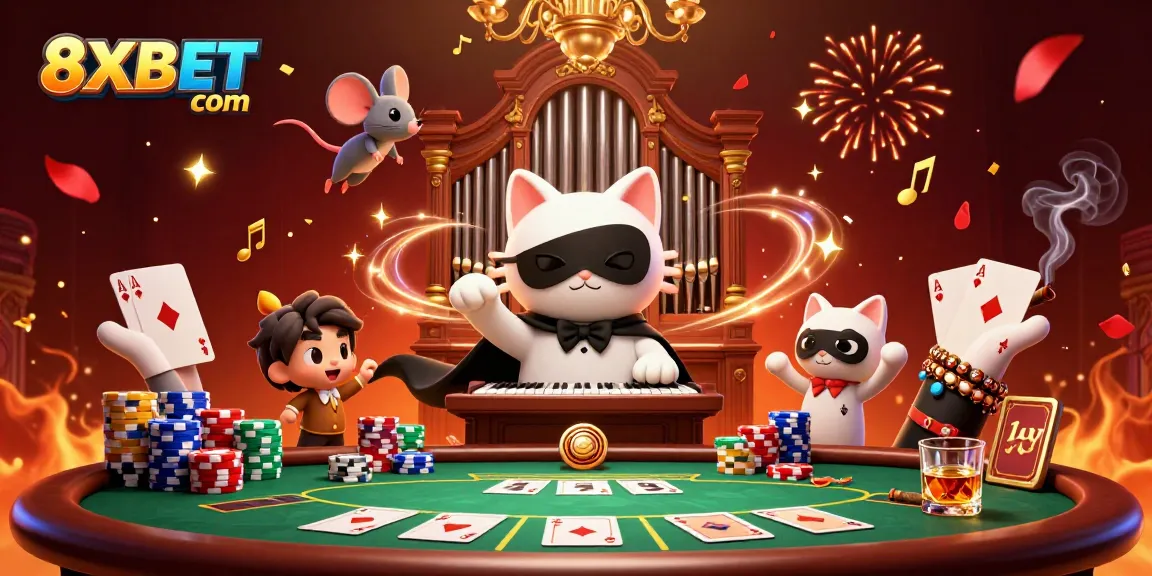 Join the excitement at 8XBET com with a thrilling online casino experience featuring poker and gaming elements.