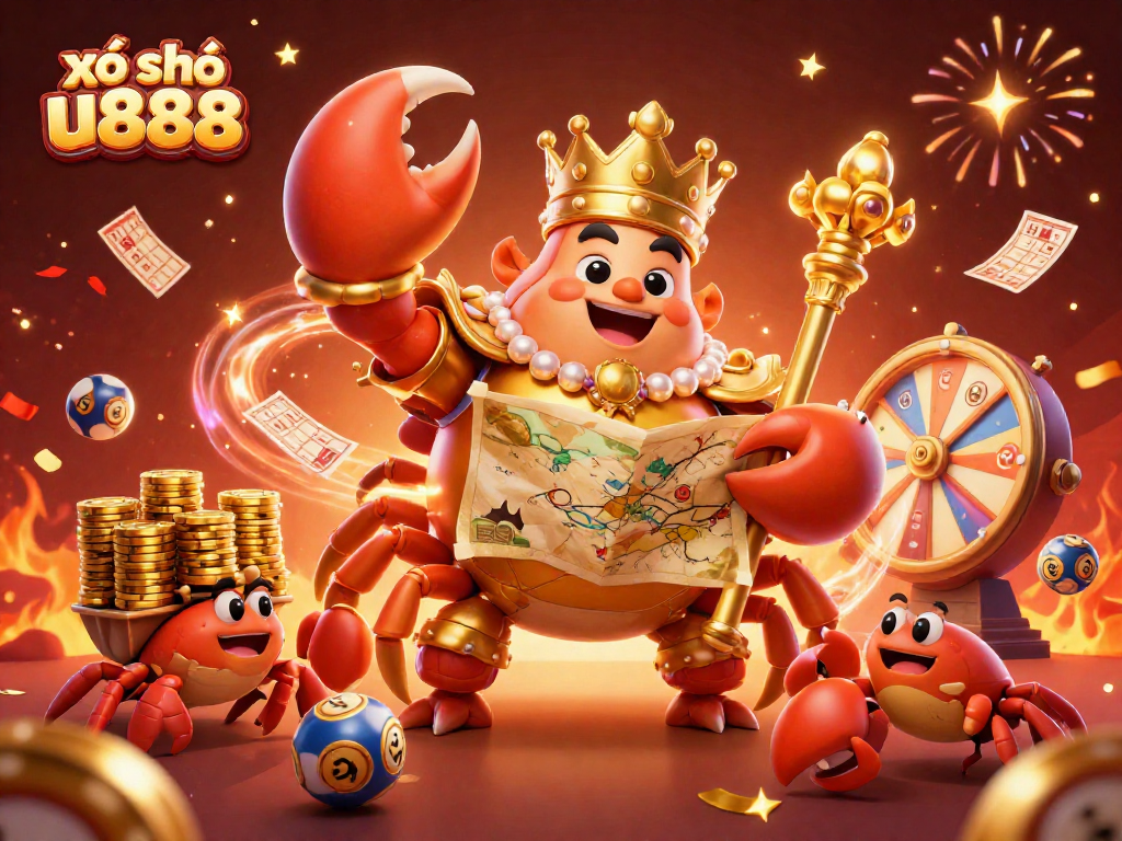 Engage with xổ số u888 through vibrant scenes of lotteries, celebrating luck and fortune.