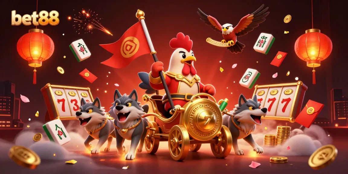 Engage in immersive gameplay with bet88, featuring 3D characters and vibrant casino elements.