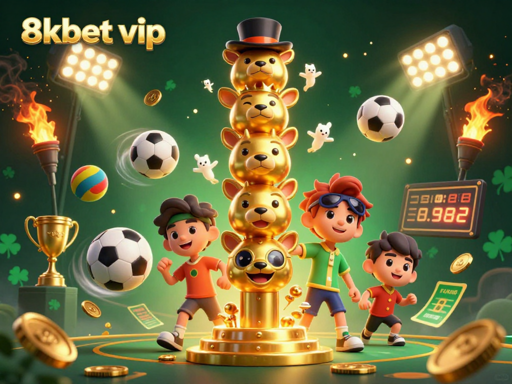 Engage with the thrilling scene of 8kbet vip featuring vibrant sports elements and a dynamic casino atmosphere.