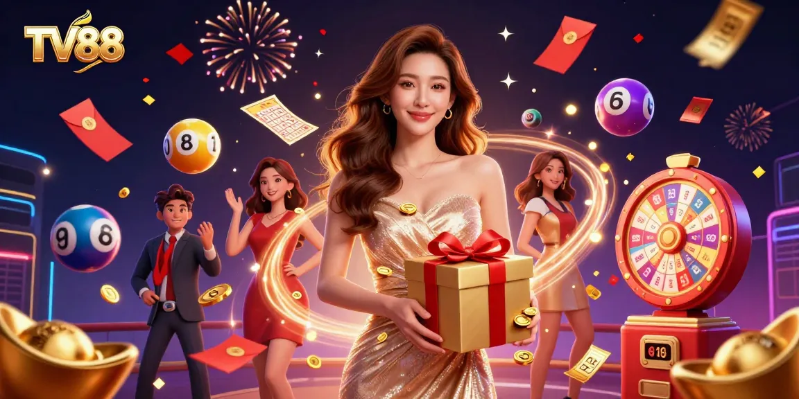 Win big with TV88 in a vibrant casino scene featuring live gaming action and stunning visuals.
