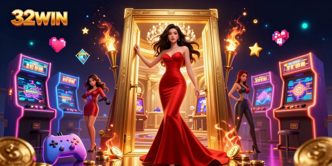 Experience thrilling gameplay at 32WIN with dynamic arcade energy and glamorous casino vibes.