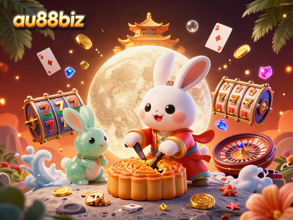 Experience the thrilling wins at au88biz with colorful slot reels and dynamic casino elements.