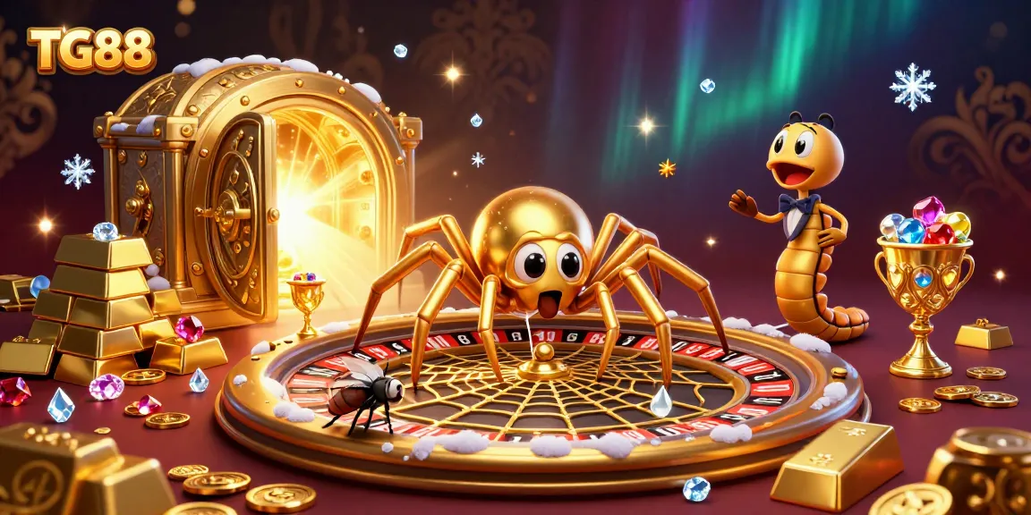 Spin the roulette with TG88 where a fly bets and a centipede croupier spins the web.