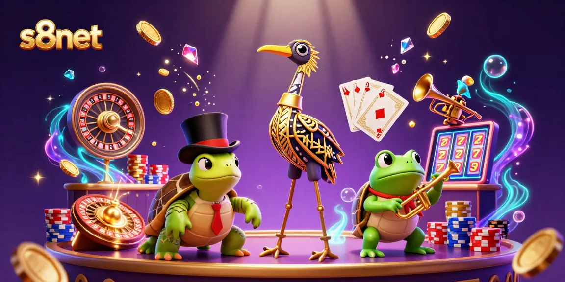 Experience thrilling gameplay at s8net with vibrant casino characters and game elements.
