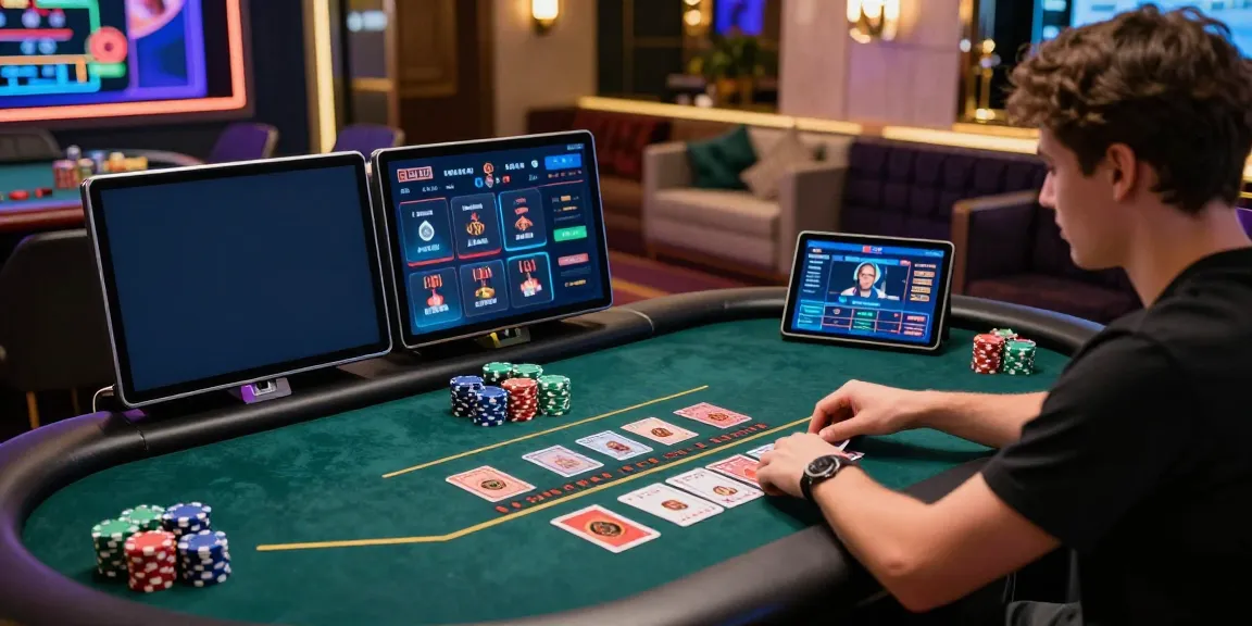 Exciting live casino gaming scene on https://playsv88.net/ with vibrant atmosphere and professional dealer.