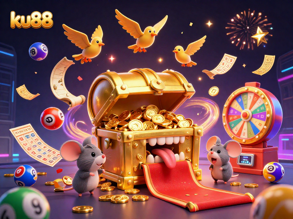 Engage with ku88's vibrant lottery adventure featuring colorful balls and dynamic gaming elements.