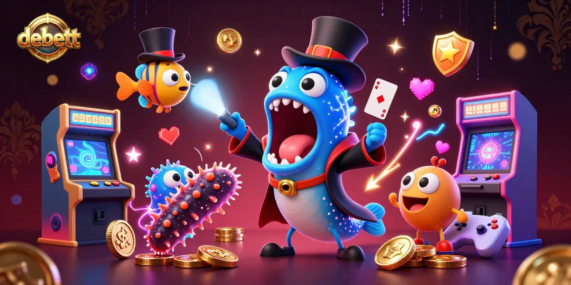 Join the thrilling experience of debett as a magical eel performs card tricks amidst casino excitement.