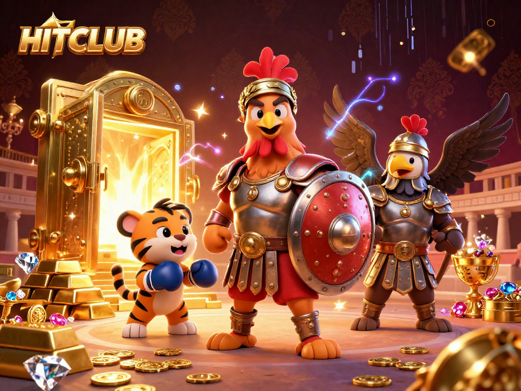 Join the excitement at HITCLUB, where the legendary rooster battles alongside treasures of fortune!